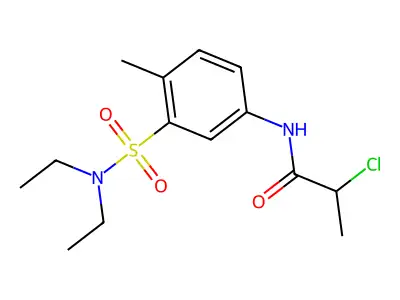 2-chloro-N-(3-(diethylsulfamoyl)-4-methylphenyl)propanamide structure