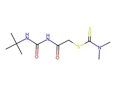 [2-(tert-butylcarbamoylamino)-2-oxoethyl] N,N-dimethylcarbamodithioate structure
