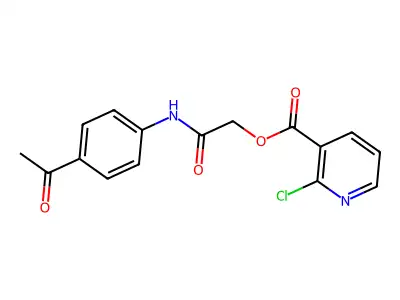 [2-(4-Acetylanilino)-2-oxoethyl] 2-chloropyridine-3-carboxylate structure