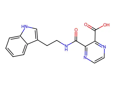3-[2-(1H-indol-3-yl)ethylcarbamoyl]pyrazine-2-carboxylic Acid structure