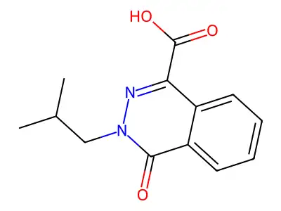 3-(2-Methylpropyl)-4-oxo-3,4-dihydrophthalazine-1-carboxylic acid structure