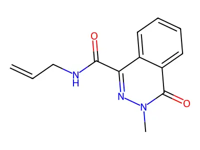 3-methyl-4-oxo-N-prop-2-enylphthalazine-1-carboxamide structure