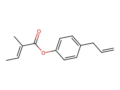 2-Butenoic acid, 2-methyl-, 4-(2-propenyl)phenyl ester, (2Z)- structure