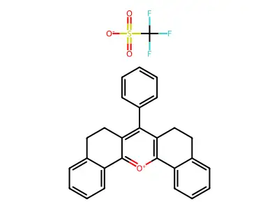 7-Phenyl-5,6,8,9-tetrahydrodibenzo[C,H]xanthylium trifluoromethanesulfonate structure