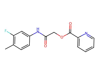 [(3-Fluoro-4-methylphenyl)carbamoyl]methyl pyridine-2-carboxylate structure