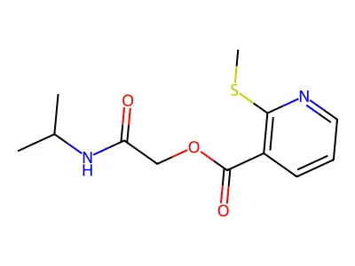 2-Oxo-2-[(propan-2-yl)amino]ethyl 2-(methylsulfanyl)pyridine-3-carboxylate structure
