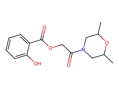 [2-(2,6-Dimethylmorpholin-4-yl)-2-oxoethyl] 2-hydroxybenzoate structure