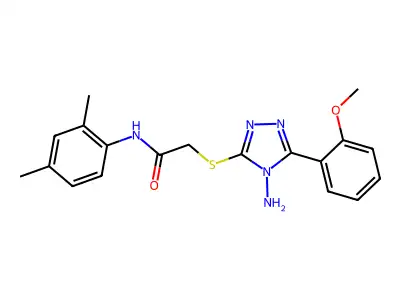 2-{[4-amino-5-(2-methoxyphenyl)-4H-1,2,4-triazol-3-yl]sulfanyl}-N-(2,4-dimethylphenyl)acetamide structure