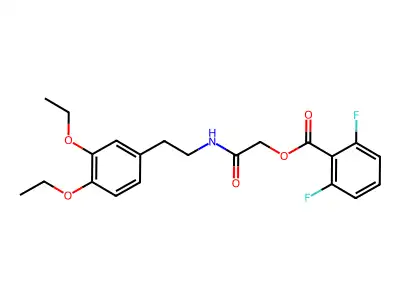 [2-[2-(3,4-Diethoxyphenyl)ethylamino]-2-oxoethyl] 2,6-difluorobenzoate structure