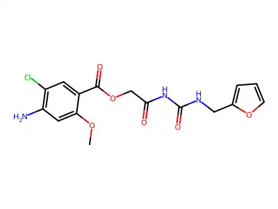 [2-(furan-2-ylmethylcarbamoylamino)-2-oxoethyl] 4-amino-5-chloro-2-methoxybenzoate structure