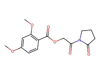 [2-Oxo-2-(2-oxopyrrolidin-1-yl)ethyl] 2,4-dimethoxybenzoate structure
