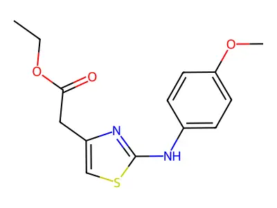 Ethyl 2-(4-(4-methoxyphenylamino)-3,5-thiazolyl)acetate structure