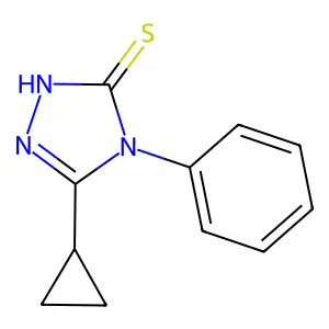 5-cyclopropyl-4-phenyl-4H-1,2,4-triazole-3-thiol structure