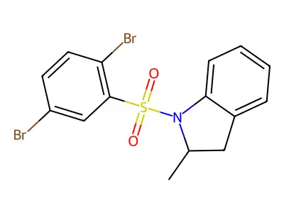 1,4-Dibromo-2-[(2-methylindolinyl)sulfonyl]benzene structure