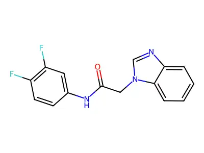 2-(1H-Benzo[d]imidazol-1-yl)-N-(3,4-difluorophenyl)acetamide structure