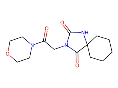3-(2-Morpholin-4-yl-2-oxoethyl)-1,3-diazaspiro[4.5]decane-2,4-dione structure