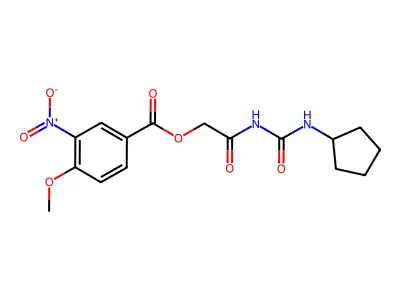 [2-(Cyclopentylcarbamoylamino)-2-oxoethyl] 4-methoxy-3-nitrobenzoate structure