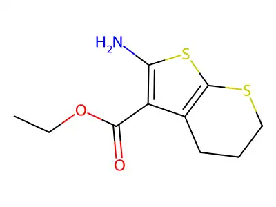 ethyl 2-amino-4H,5H,6H-thieno[2,3-b]thiopyran-3-carboxylate structure