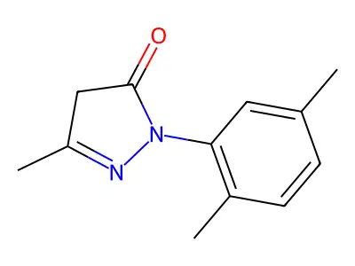 1-(2,5-dimethylphenyl)-3-methyl-4,5-dihydro-1H-pyrazol-5-one structure