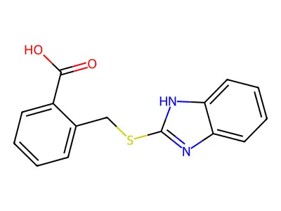 2-[(1H-1,3-benzodiazol-2-ylsulfanyl)methyl]benzoic acid structure
