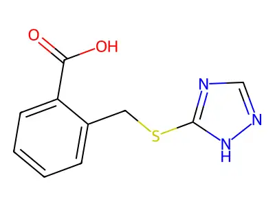 2-[(4H-1,2,4-triazol-3-ylthio)methyl]benzoic acid structure