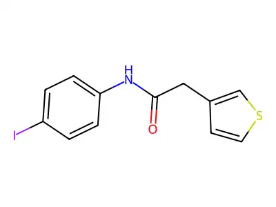 N-(4-iodophenyl)-2-(thiophen-3-yl)acetamide structure