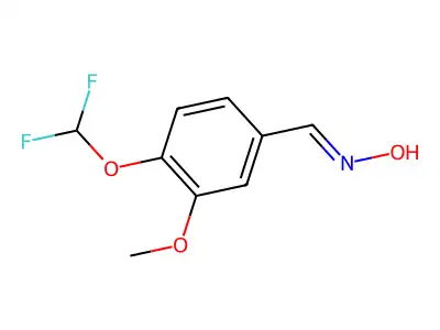 4-Difluoromethoxy-3-methoxy-benzaldehyde oxime structure