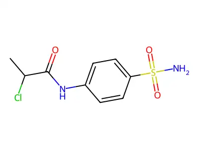 2-chloro-N-(4-sulfamoylphenyl)propanamide structure