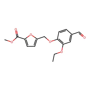 Methyl 5-((2-ethoxy-4-formylphenoxy)methyl)furan-2-carboxylate structure