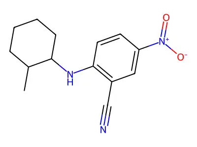 2-((2-Methylcyclohexyl)amino)-5-nitrobenzonitrile structure