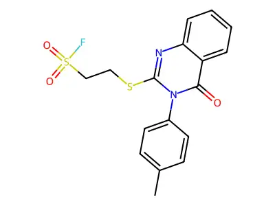 2-[3-(4-Methylphenyl)-4-oxoquinazolin-2-yl]sulfanylethanesulfonyl fluoride structure