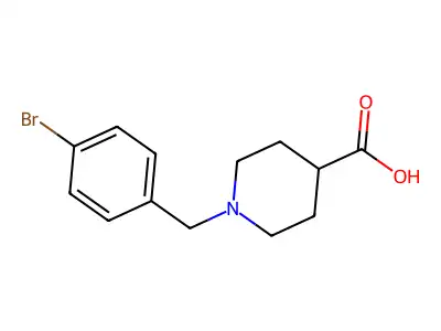 1-(4-Bromobenzyl)piperidine-4-carboxylic acid structure