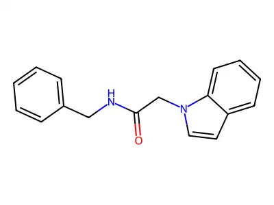 N-benzyl-2-(1H-indol-1-yl)acetamide structure