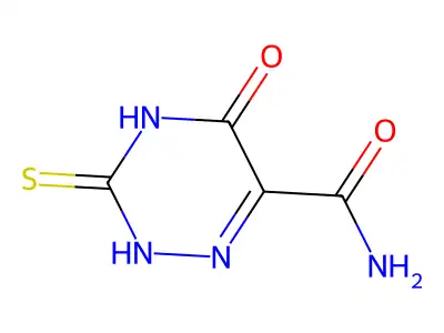 5-Oxo-3-thioxo-2,3,4,5-tetrahydro-1,2,4-triazine-6-carboxamide structure