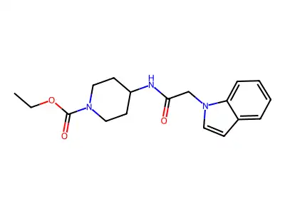 ethyl 4-[(1H-indol-1-ylacetyl)amino]piperidine-1-carboxylate structure