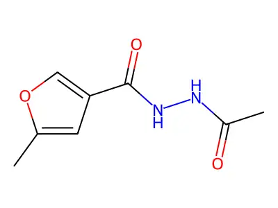 N'-acetyl-5-methylfuran-3-carbohydrazide structure