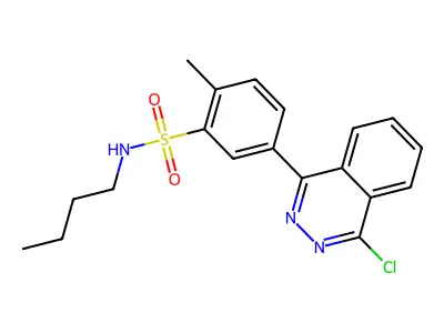 N-butyl-5-(4-chlorophthalazin-1-yl)-2-methylbenzenesulfonamide structure