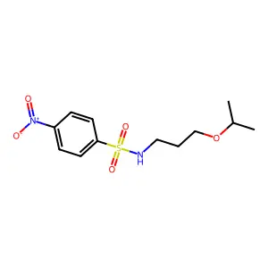 4-nitro-N-(3-propan-2-yloxypropyl)benzenesulfonamide structure
