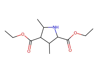 Diethyl 3,5-dimethylpyrrolidine-2,4-dicarboxylate structure
