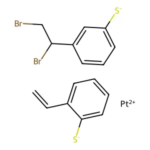 C16H14Br2PtS2 structure