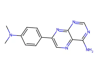 4-Pteridinamine, 7-(4-(dimethylamino)phenyl)- structure