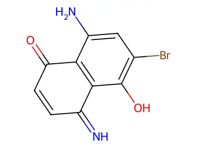 4,8-Diamino-2-bromo-1,5-naphthoquinone structure
