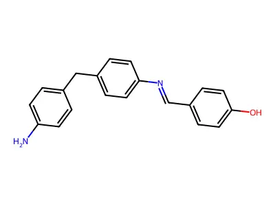 Phenol, 4-[[[4-[(4-aminophenyl)methyl]phenyl]imino]methyl]- structure