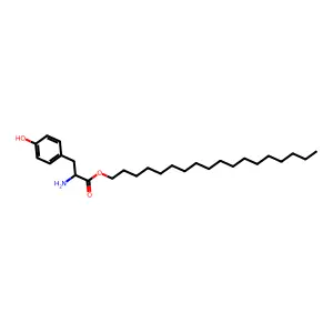 Octadecyl 2-amino-3-(4-hydroxyphenyl)propanoate structure