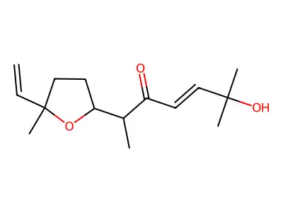 2-(5-Ethenyl-5-methyloxolan-2-yl)-6-hydroxy-6-methylhept-4-en-3-one structure