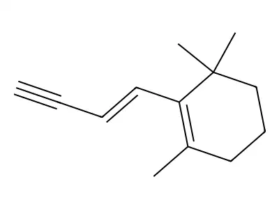 2-But-1-en-3-ynyl-1,3,3-trimethyl-cyclohexene structure