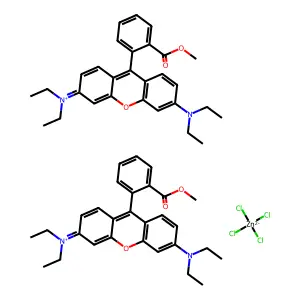 3,6-Bis(diethylamino)-9-(2-(methoxycarbonyl)phenyl)xanthylium tetrachlorozincate structure