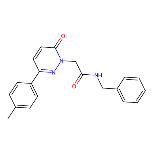 N-benzyl-2-[3-(4-methylphenyl)-6-oxopyridazin-1-yl]acetamide structure