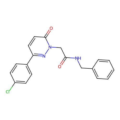N-benzyl-2-(3-(4-chlorophenyl)-6-oxopyridazin-1(6H)-yl)acetamide structure