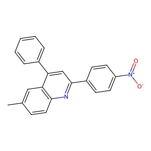 6-Methyl-2-(4-nitrophenyl)-4-phenylquinoline structure